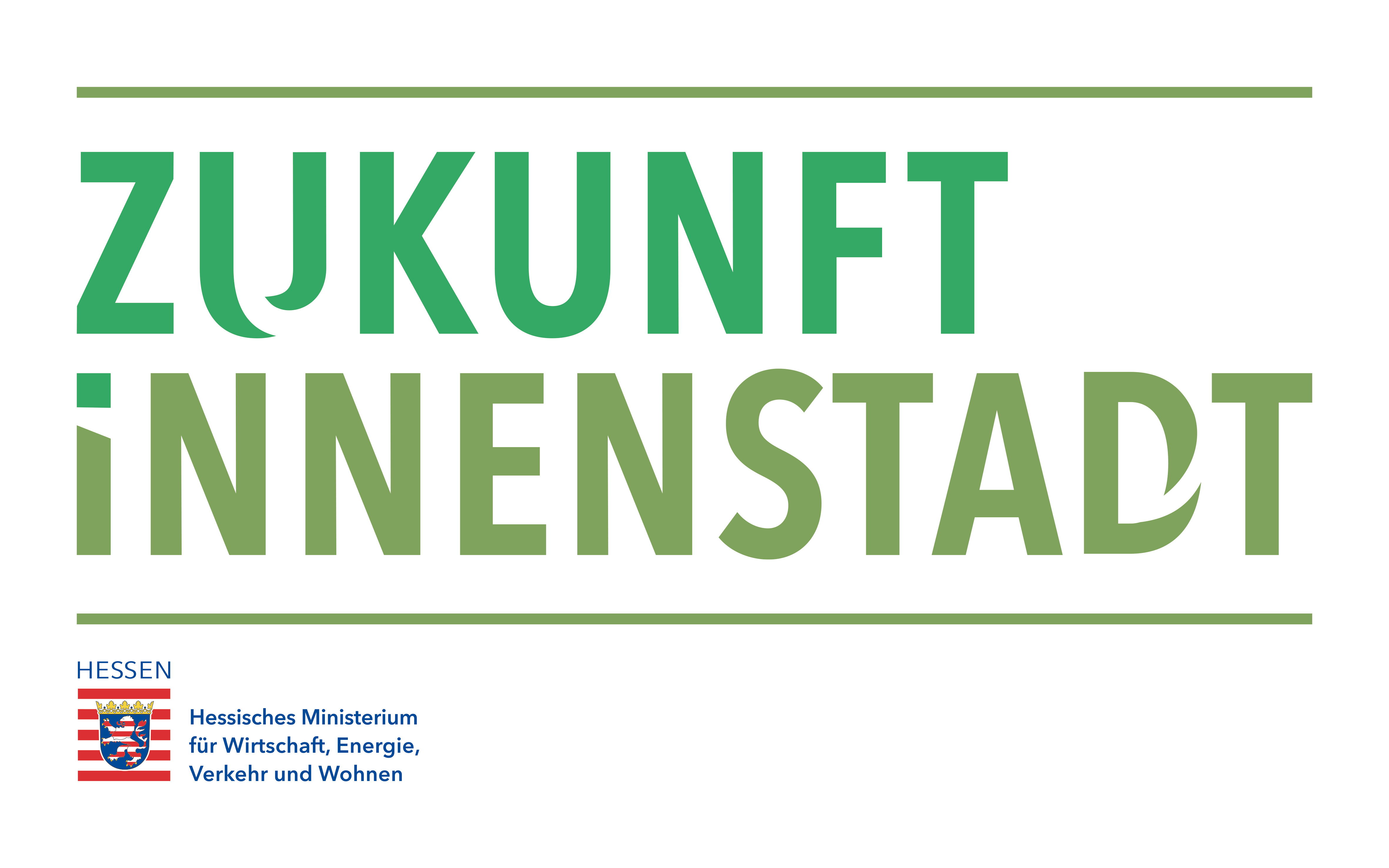 Logo von Zukunft Innenstadt des Hessischen Ministerium für Wirtschaft, Energie, Verkehr und Wohnen.